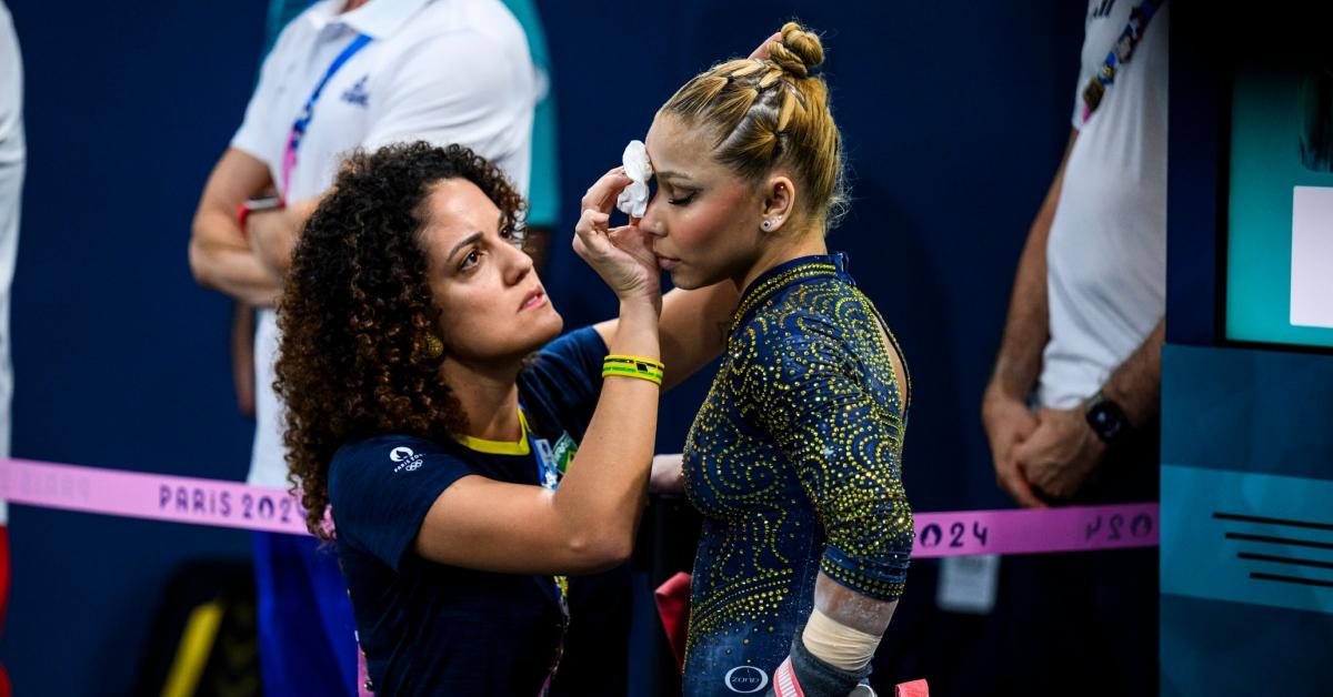 (l-r): Team Brazil's medic, Lara Ramalho and Flavia Saraiva 