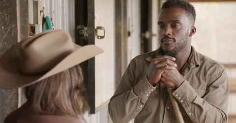 Ryan talks to one of his ladies on his farm on 'Farmer Wants a Wife'