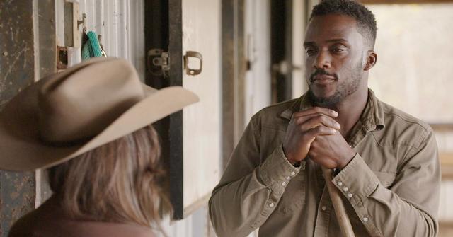 Ryan talks to one of his ladies on his farm on 'Farmer Wants a Wife'