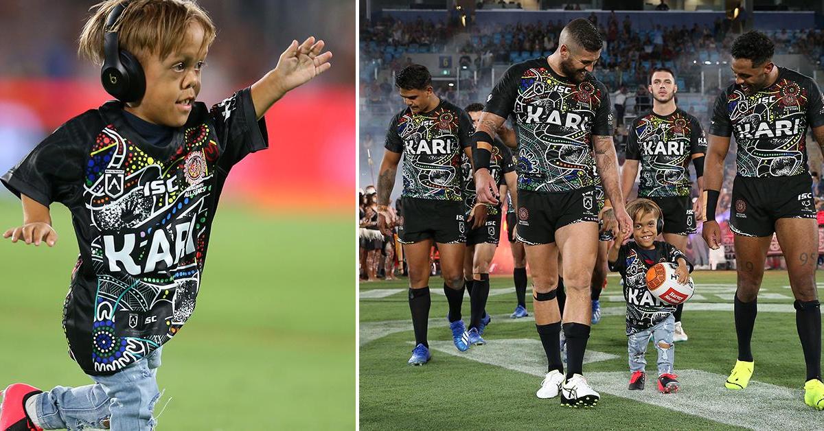 Quaden Bayles Leads Out Indigenous All Stars At Nrl Match