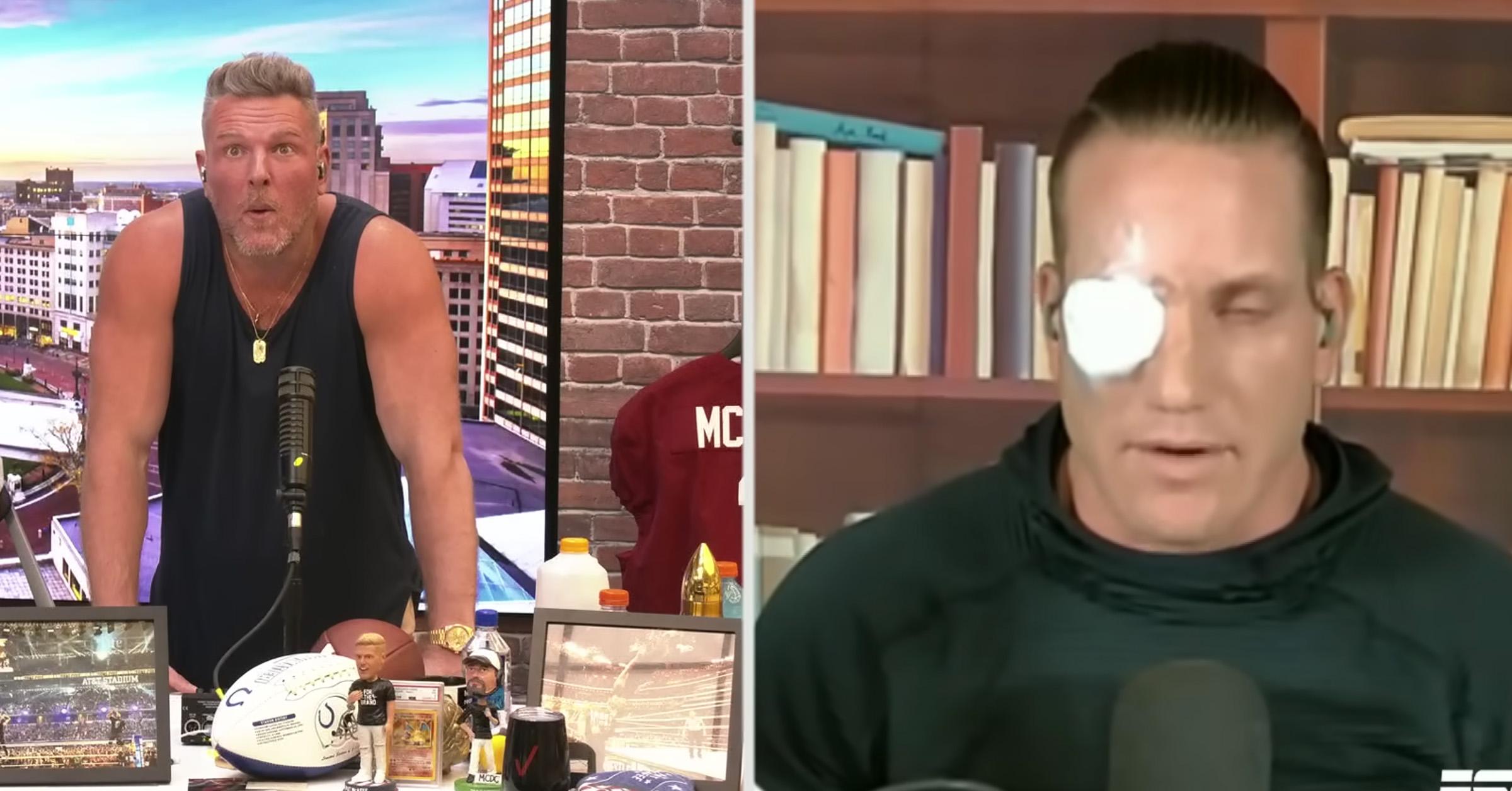 Pat McAfee and AJ Hawk on 'The Pat McAfee Show.' 