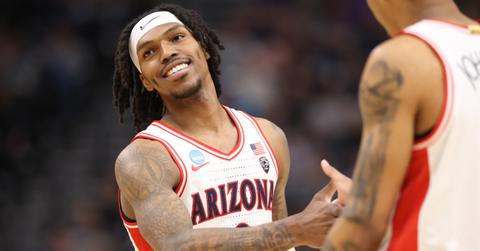 Caleb Love playing for Arizona in 2024