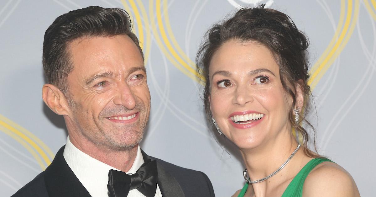 Hugh Jackman and Sutton Foster attend 75th Annual Tony Awards at Radio City Music Hall on June 12, 2022 in New York City