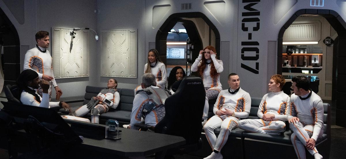 Season 1 of Fox's 'Stars on Mars' cast in the command center of the Mars habitat.