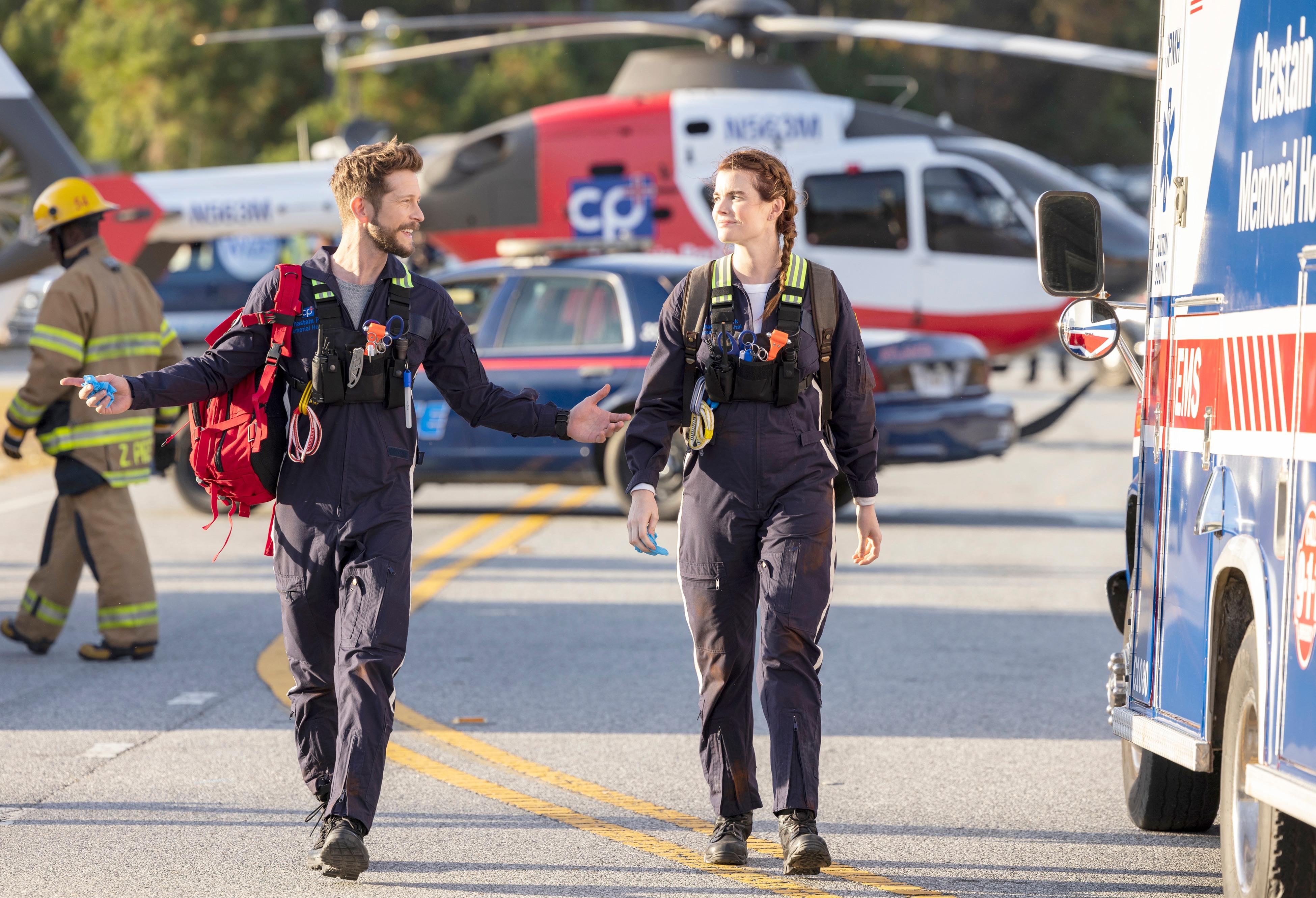 Dr. Kincaid Sullivan and Dr. Conrad Hawkins in Season 5, Episode 10 of 'The Resident'