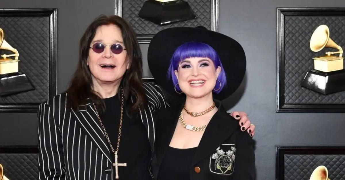 Ozzy Osbourne with biological daughter, Kelly Osbourne