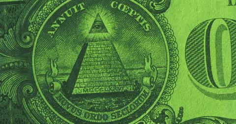 The pyramid symbol on the one dollar bill