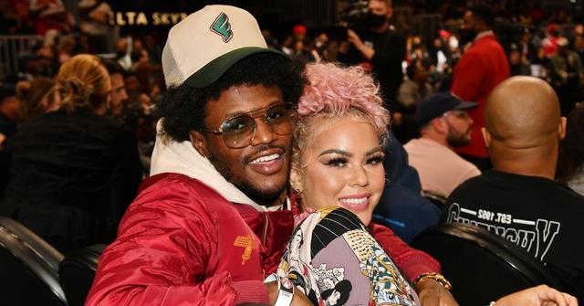 DC Young Fly and Jacky Oh attend the game between the Denver Nuggets and the Atlanta Hawks