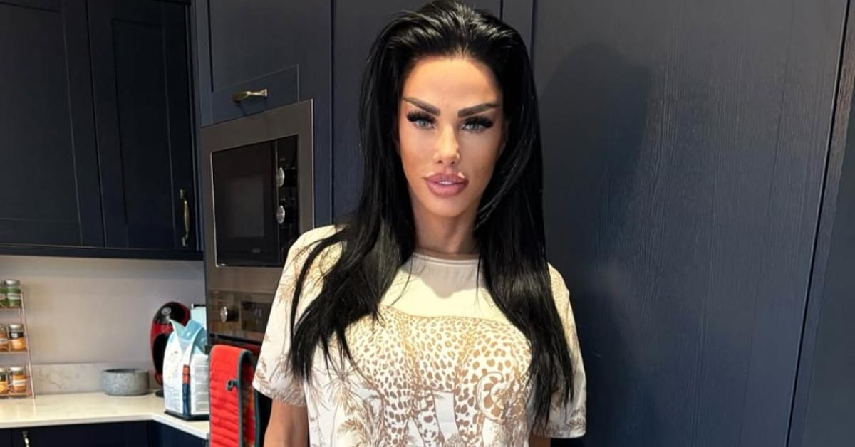 Katie Price in her kitchen