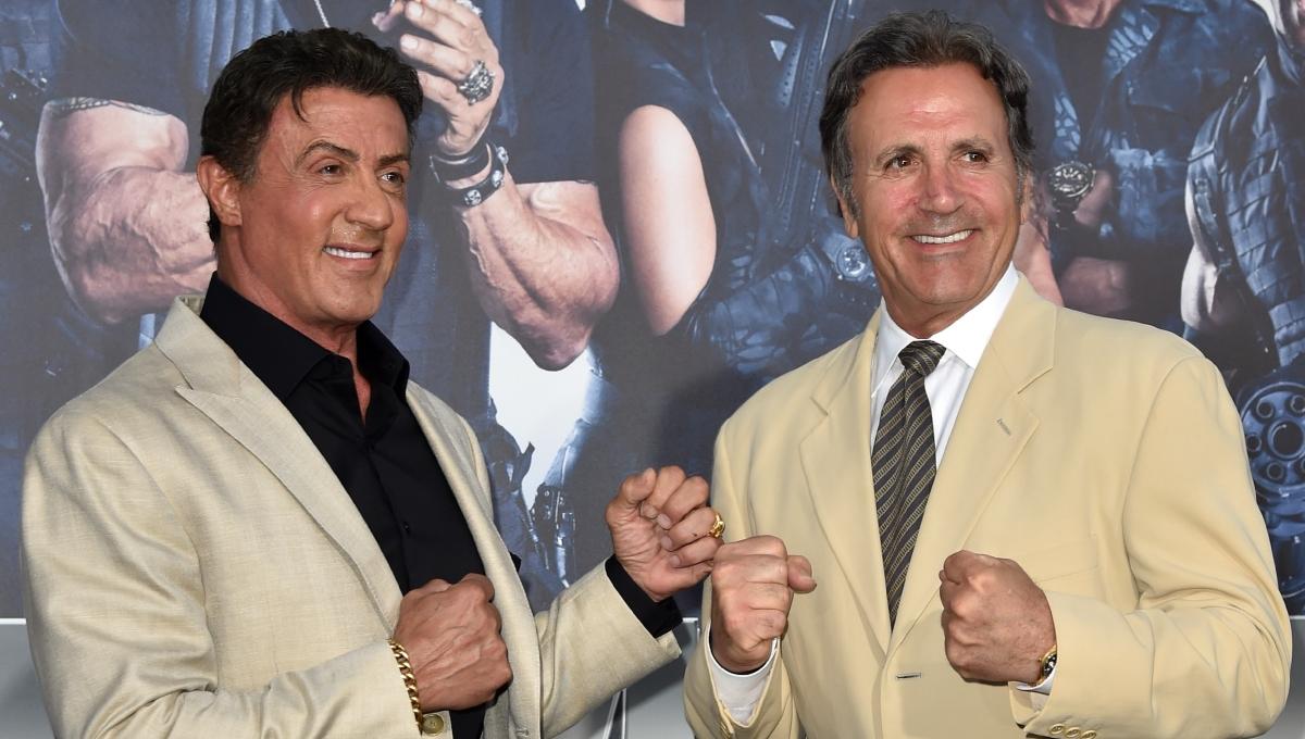 Actor Sylvester Stallone and Frank Stallone attend Lionsgate Films' "The Expendables 3" premiere at TCL Chinese Theatre on August 11, 2014 in Hollywood, California.