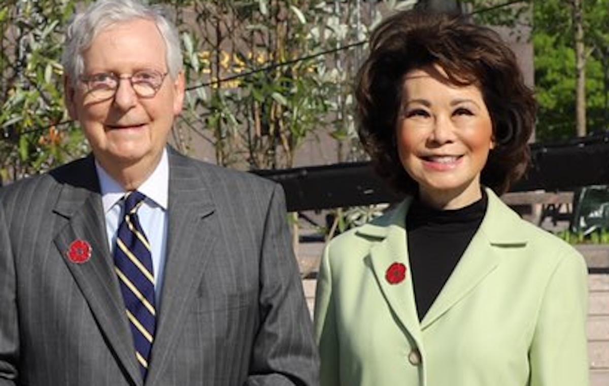 Mitch McConnell’s Wife Flies to China
