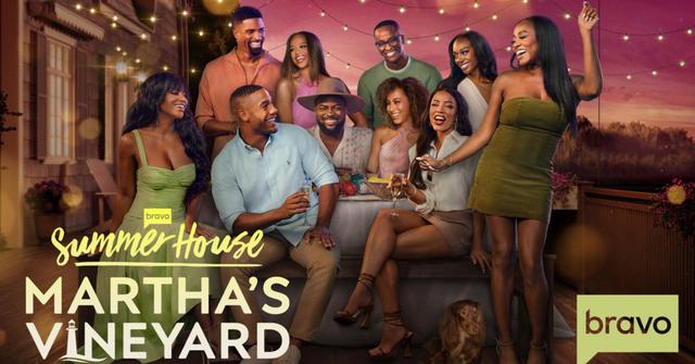 Official key art for Season 2 of 'Summer House: Martha's Vineyard' features the cast smiling and laughing together.