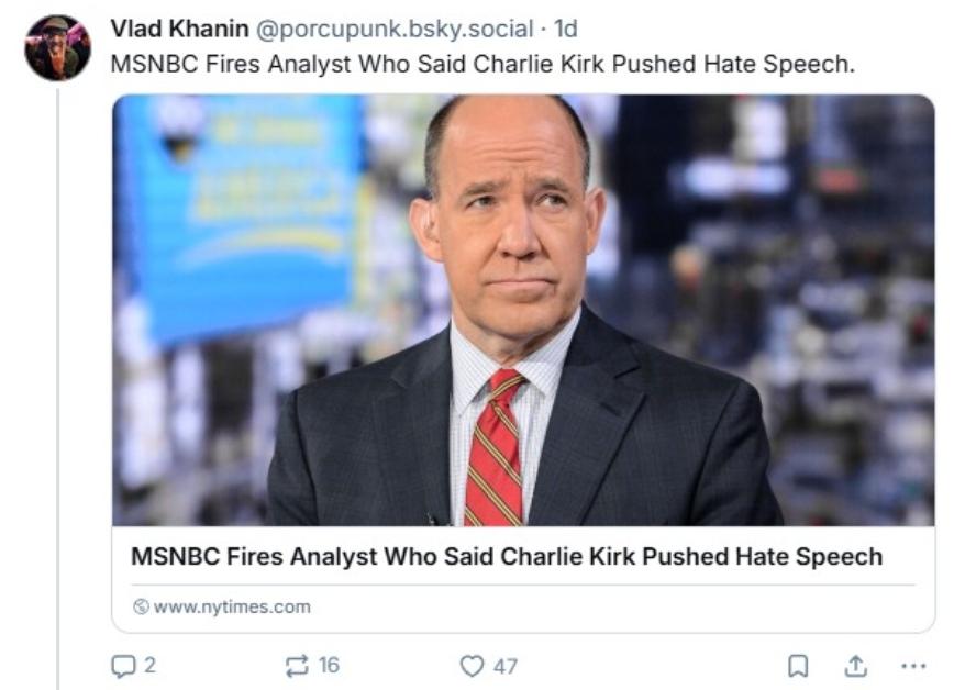 people fired charlie kirk