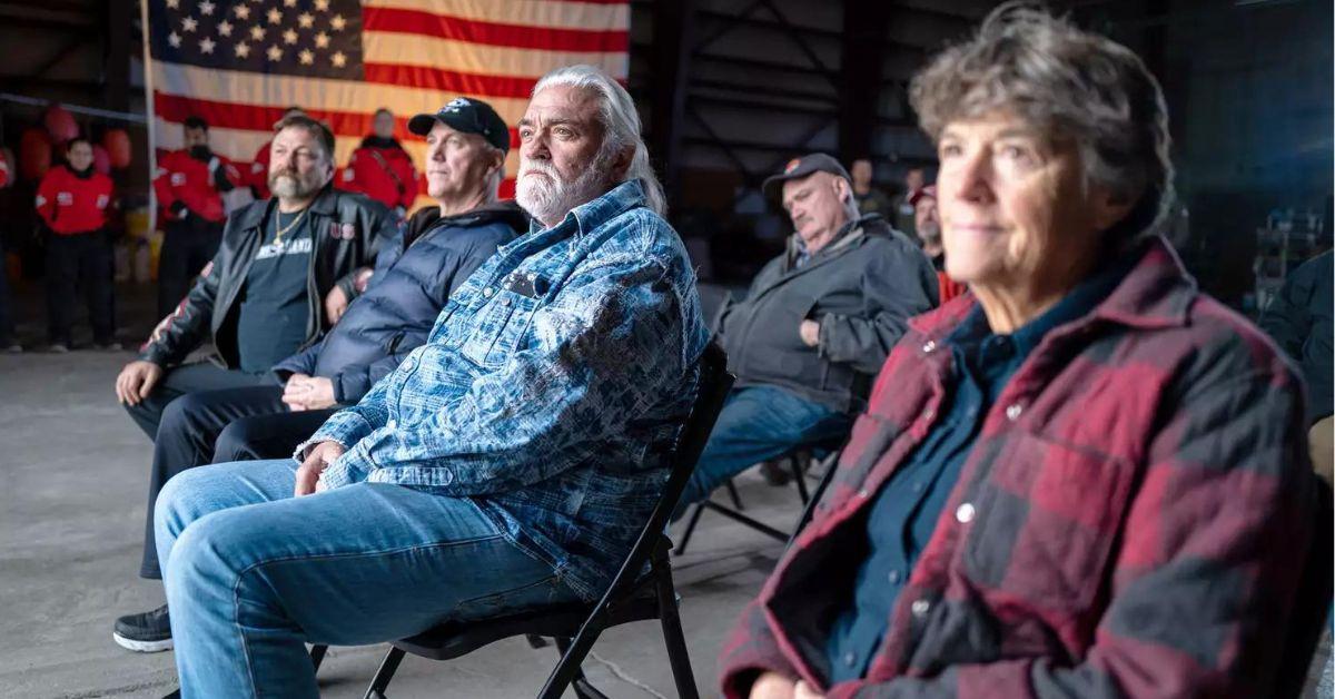 Johnathan Hillstrand, Andy Hillstrand, Bill Wichrowski, Linda Greenlaw, and Keith Colburn come together for a meeting