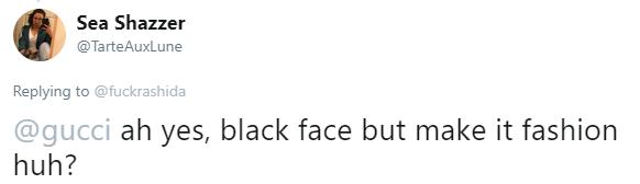 blackface tweet