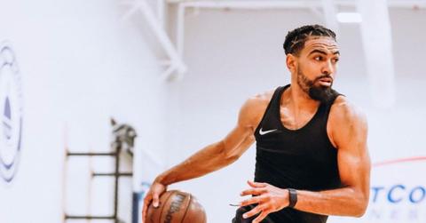 Gabe Vincent playing basketball in Sacramento, CA in 2022