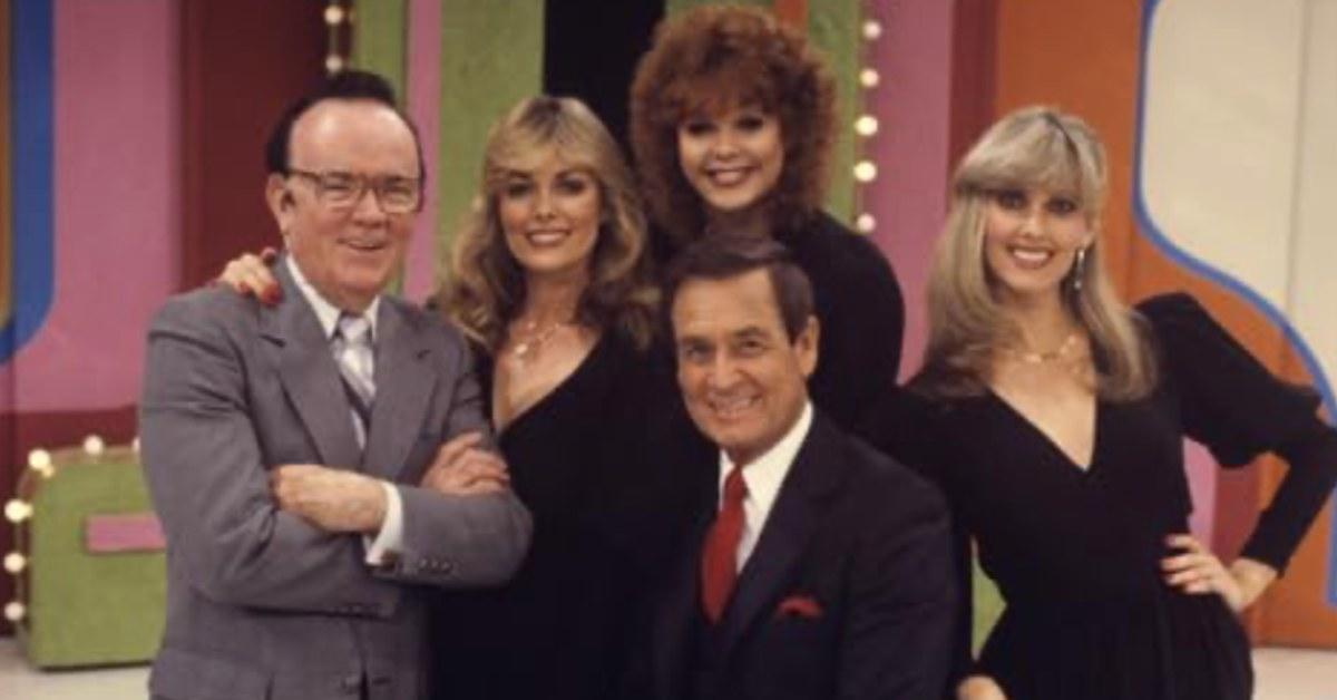 Bob Barker, Holly Hallstrom, Johnny Olson, Dian Parkinson, and Janice Pennington