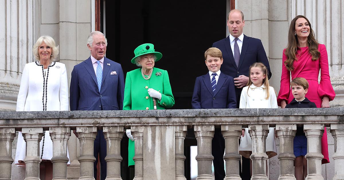 Late Queen Elizabeth II with The British Royal Family