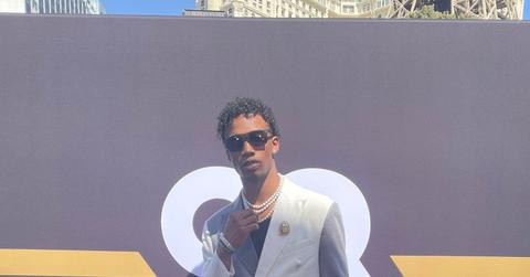 Garrett Wilson and his pearl necklace