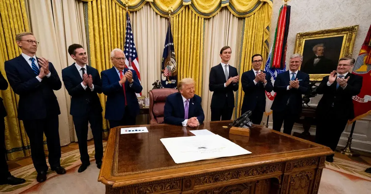 Trump signs executive orders in the Oval Office