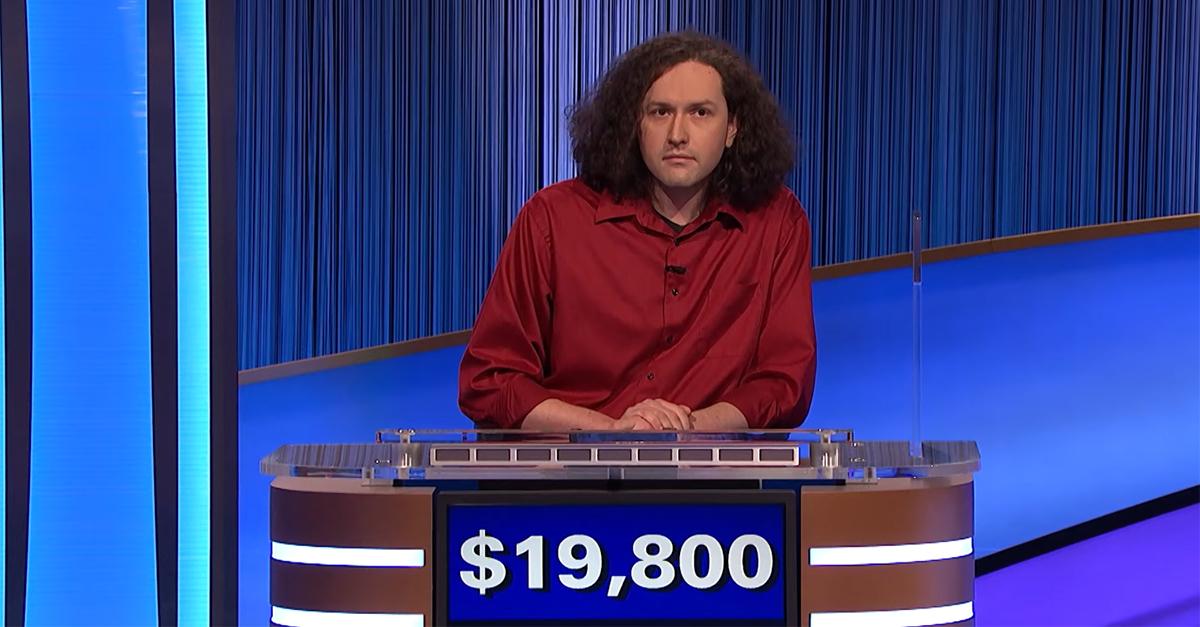 Grant DeYoung sitting on 'Jeopardy!'