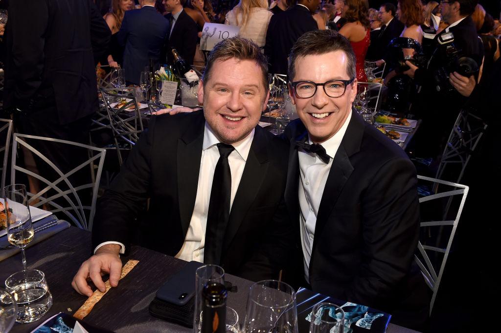 Producer Scott Icenogle (L) and actor Sean Hayes attend the 24th Annual Screen Actors Guild.