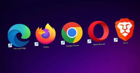 Web Browsers on a desktop homepage