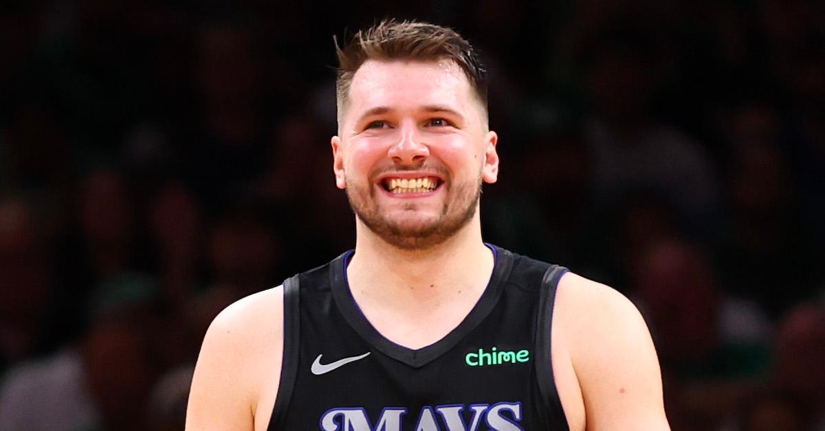 Luka Doncic #77 of the Dallas Mavericks reacts during the second quarter against the Boston Celtics in Game One of the 2024 NBA Finals at TD Garden on June 06, 2024 in Boston, Mass.