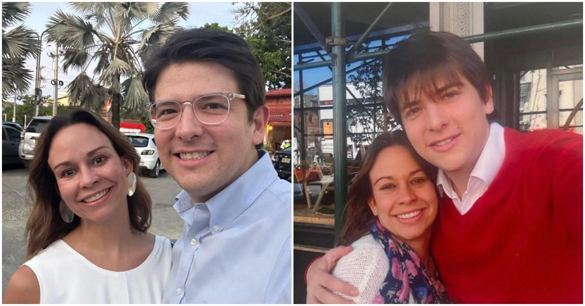Miguel Uribe and his wife over the years.