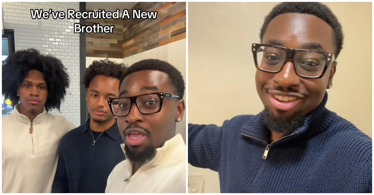 (l-r): Several men wearing quarter zip sweaters.