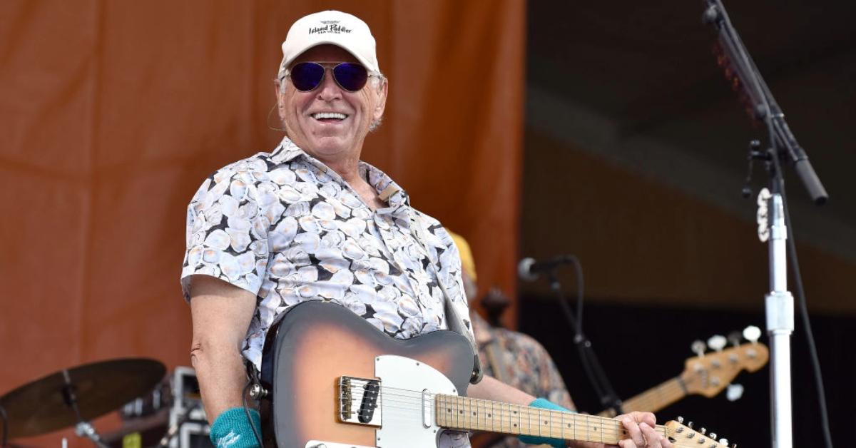 Jimmy Buffett of Jimmy Buffett and the Coral Reefer Band performs during the 2022 New Orleans & Jazz festival at Fair Grounds Race Course on May 08, 2022 in New Orleans, Louisiana.