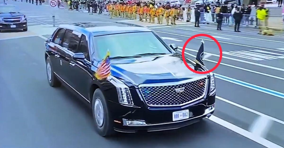 Eagle-eyed viewers spotted a black flag at Donald Trump's second inauguration