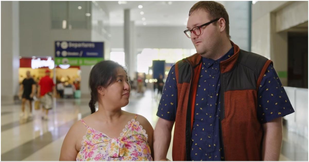Forrest and Sheena meeting at the airport