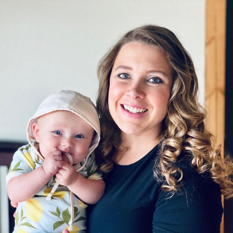 Anna Duggar with one of her kids