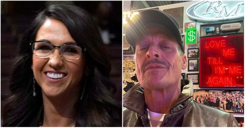 Lauren Boebert and Kid Rock on separate occasions.