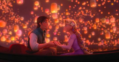 Flynn and Rapunzel in 'Tangled.'