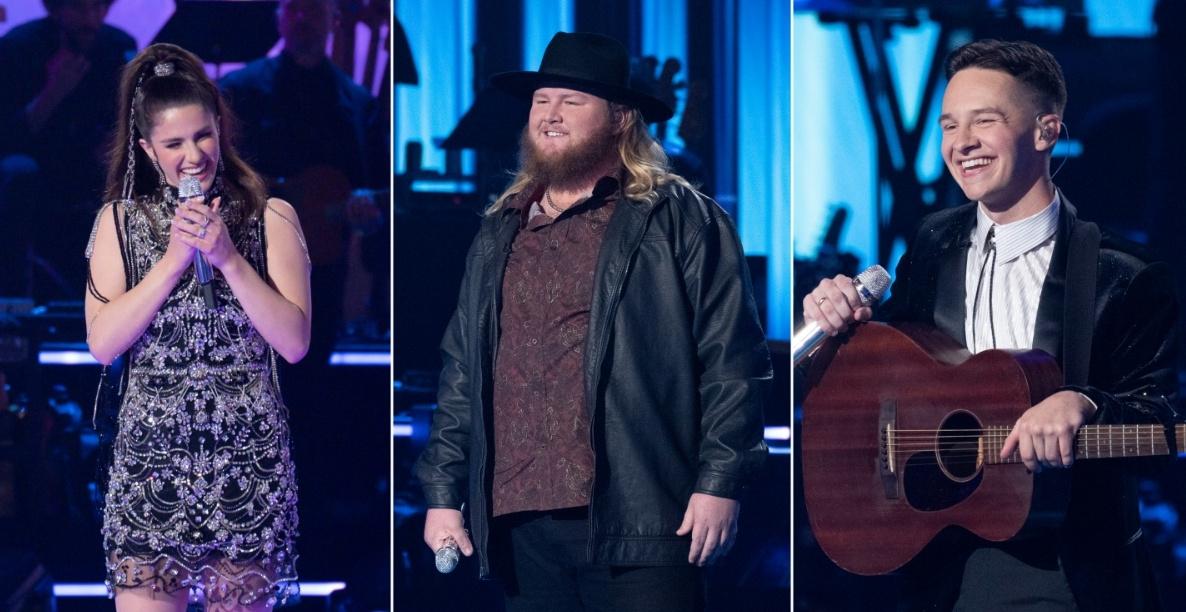 Abi, Will, and Jack on-stage on American Idol