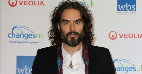Russell Brand attends the Fire And Ice Ball on December 14, 2019, held at Millenium Point, Birmingham, England