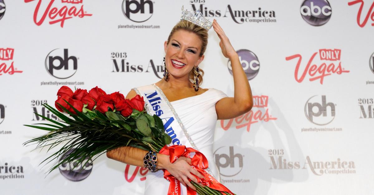 Miss America, Mallory Hytes Hagan, of New York, poses during a news conference after she was crowned during the 2013 Miss America Pageant at Planet Hollywood Resort & Casino on January 12, 2013 in Las Vegas, Nevada