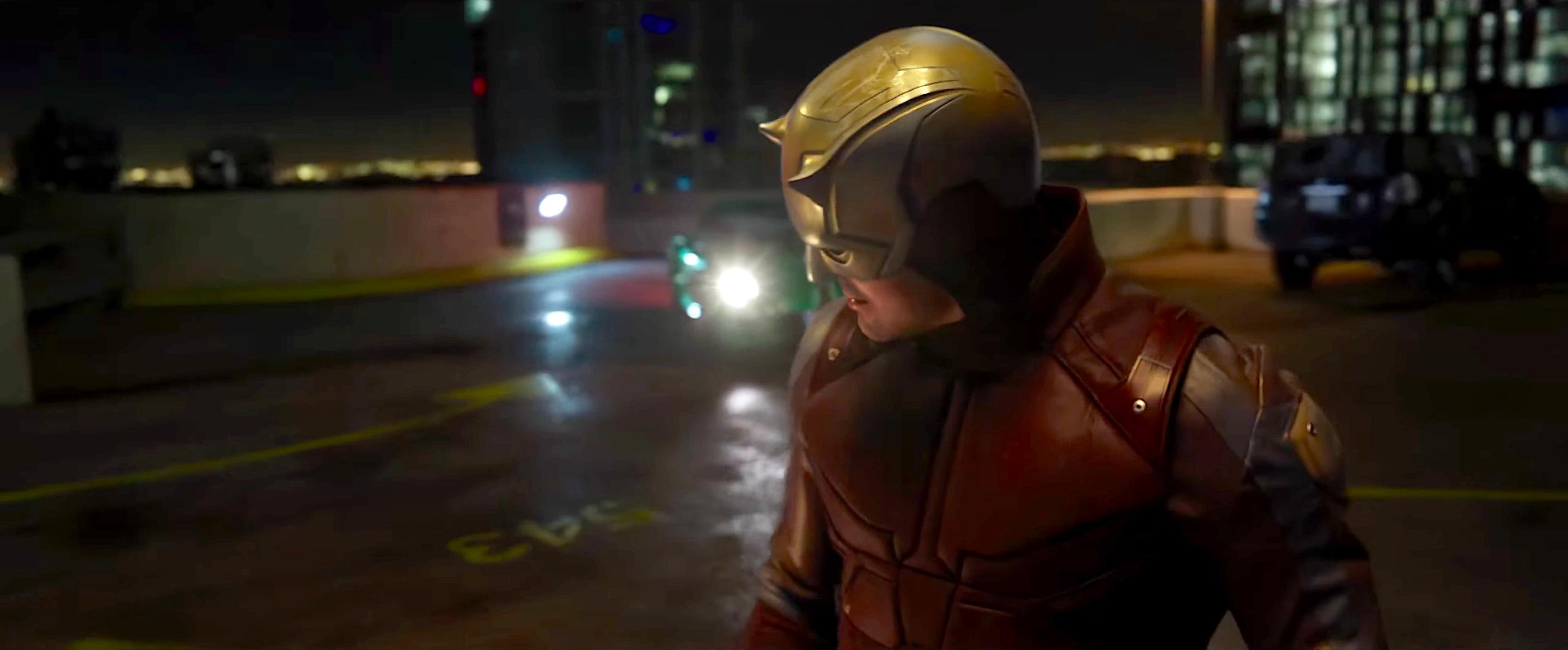 The first-look at Daredevil's suit in 'She Hulk: Attorney at Law.'