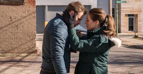 Kim Burgess consoling Adam Ruzek on 'Chicago P.D.'