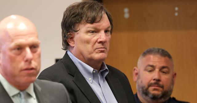 Accused Gilgo Beach killer Rex Heuermann appears before Judge Timothy P. Mazzei in Suffolk County Court in Riverhead, New York on Aug. 1, 2023