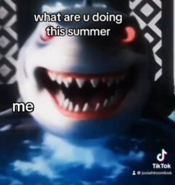 A user demonstrates their idea of "Sharking" on TikTok