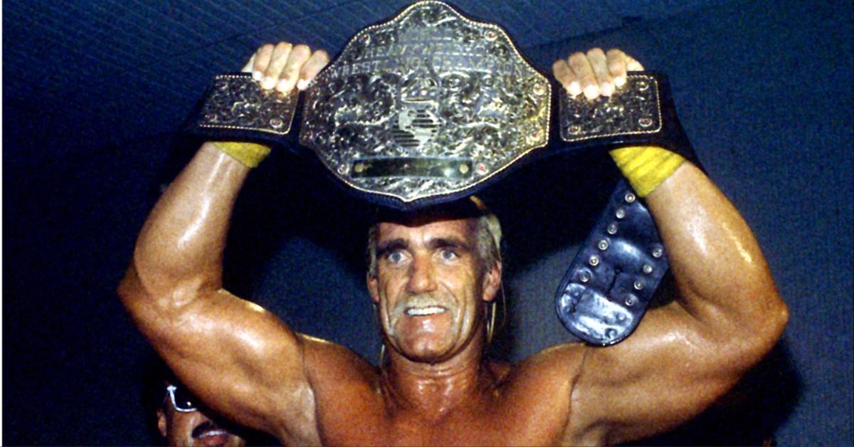 Hulk Hogan wins the World Champion Wrestling title at the ''Bash At The Beach'' fight in 1994.
