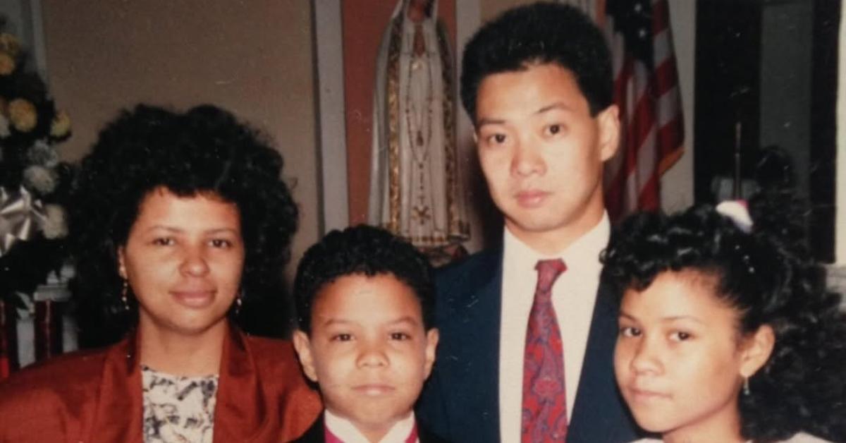 (l-r): Angela Yee's mother, her brother, Bry, her father, and Angela Yee