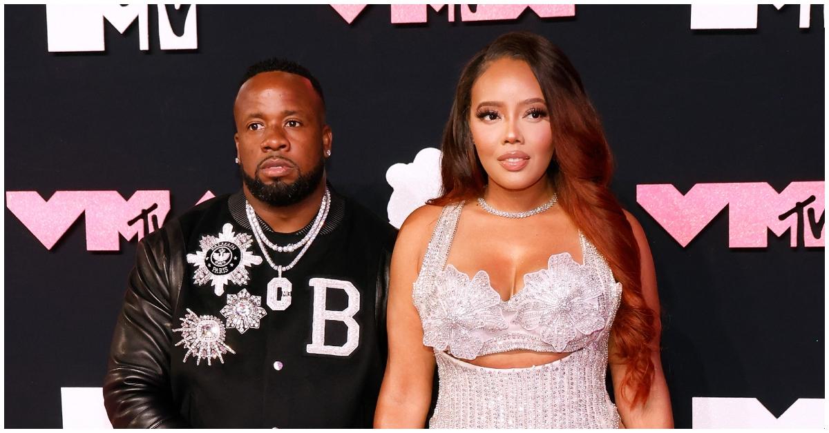 (l-r): Yo Gotti and Angela Simmons at the 2023 VMAs