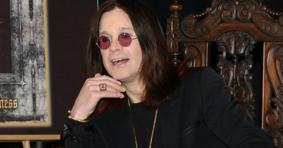 Ozzy Osbourne wearing his iconic glasses.