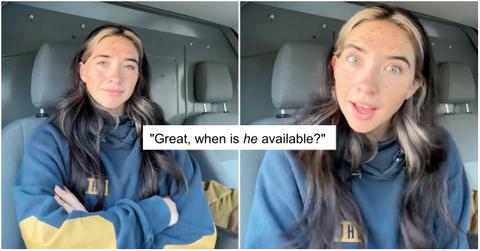 Viral video of a female electrician explaining how a client turned her down due to her gender.