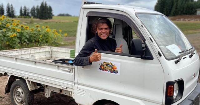 Jacob Roloff working on Roloff Farms.