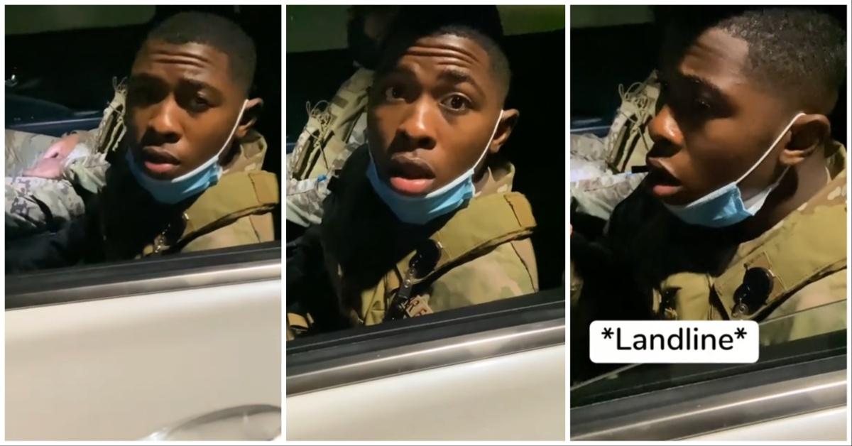TikTok user @wooh_man's makes a "landline" video.